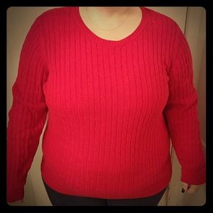 Croft & Barrow Dark Red cable knit sweater